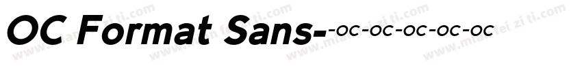 OC Format Sans字体转换